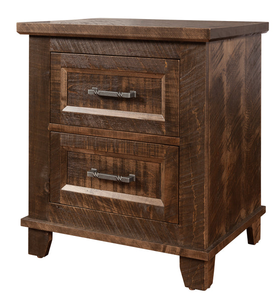 Rustic Algonquin 2 Drawer Nightstand RA12 in Rustic Wormy Maple