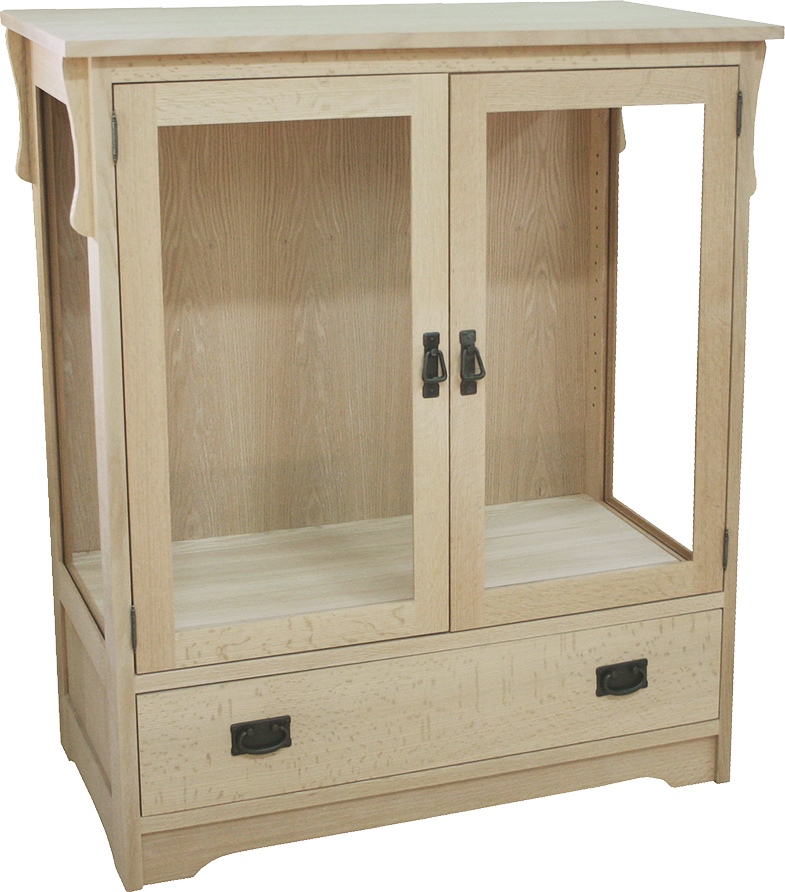 Mission curio store cabinet