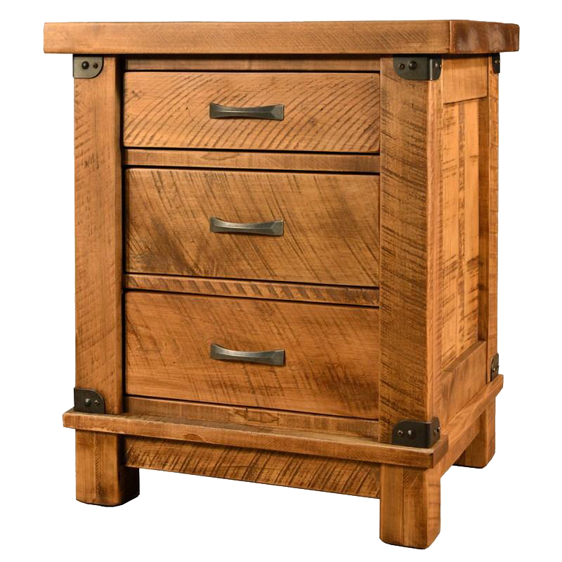 Galley 3 Drawer Nightstand