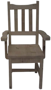 Rustic Slat Back Arm Chair