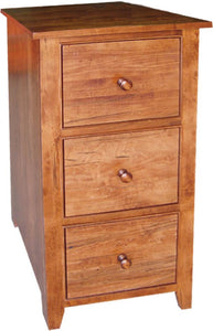 A Series 3 Drawer Filing Cabinet in Brown Maple