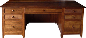 A Series 72" Office Desk in Brown Maple