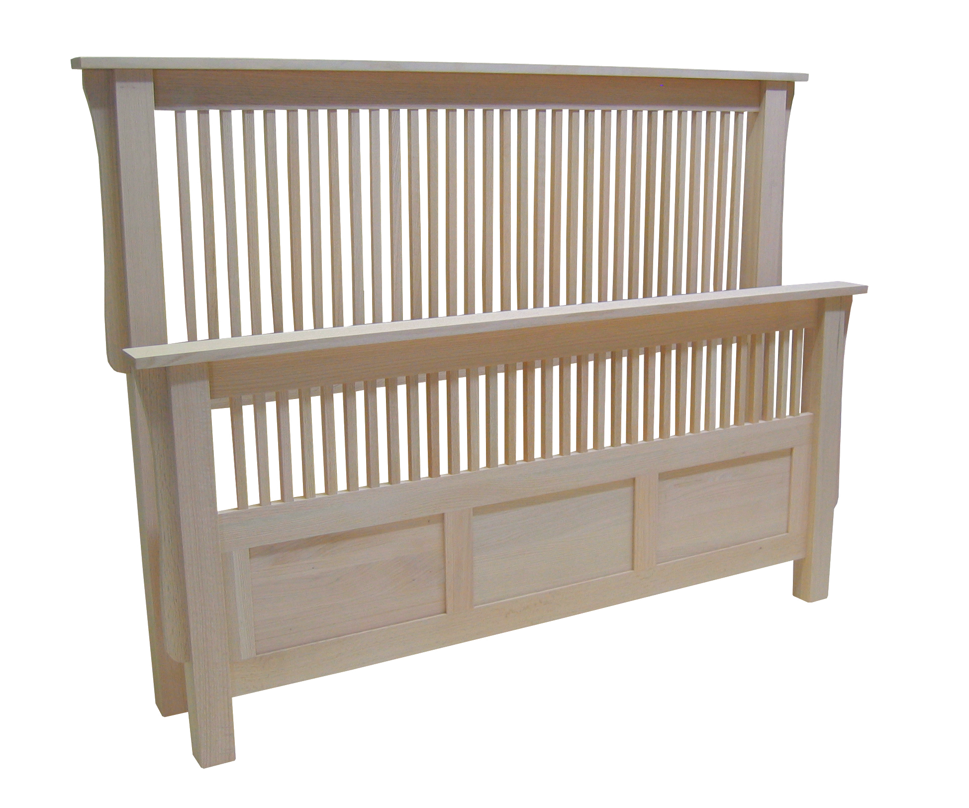 Mission Bed with Split Footboard