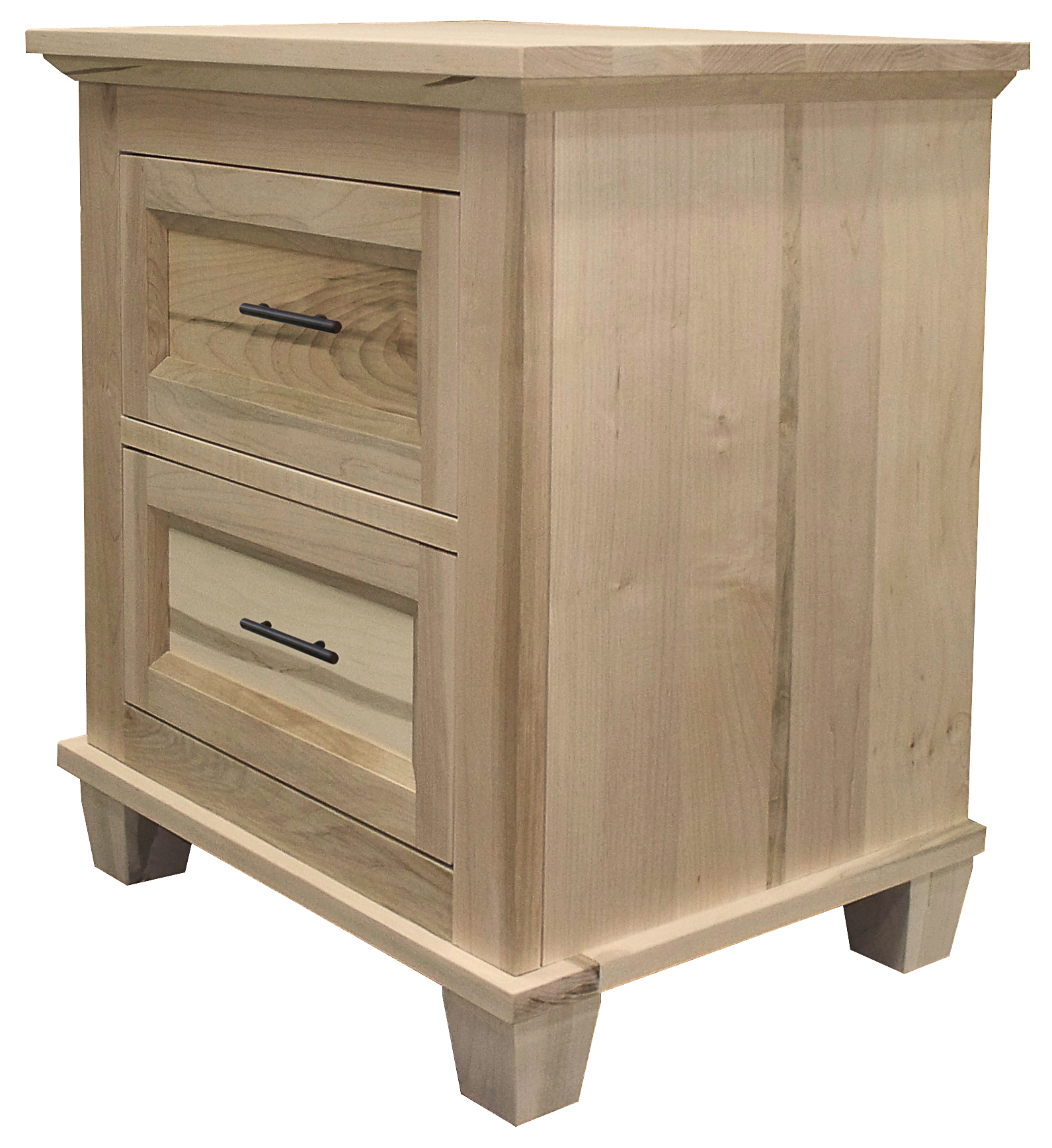 Algonquin 2 Drawer Nightstand in Unfinished Brown Maple