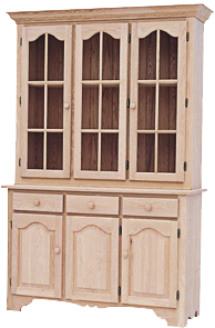 Legacy 3 Long Cathedral Door Buffet with Hutch