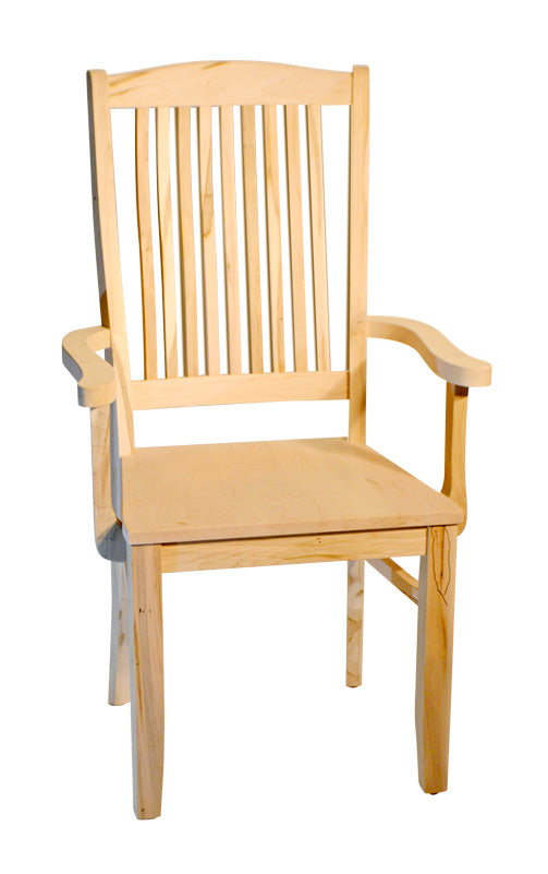 Alexandria Arm Chair Unfinished Maple