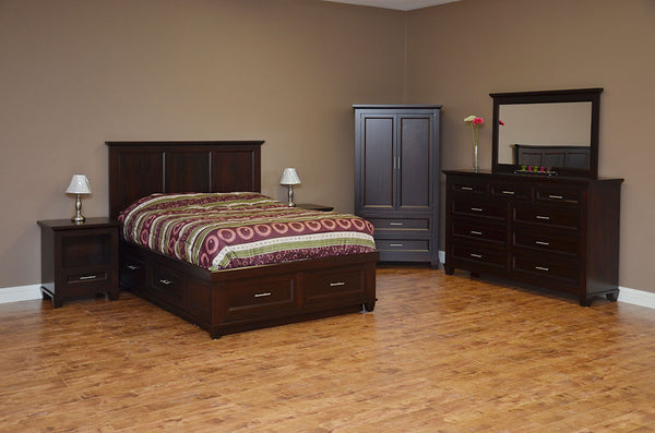 Algonquin Condo bed suite in finished brown maple