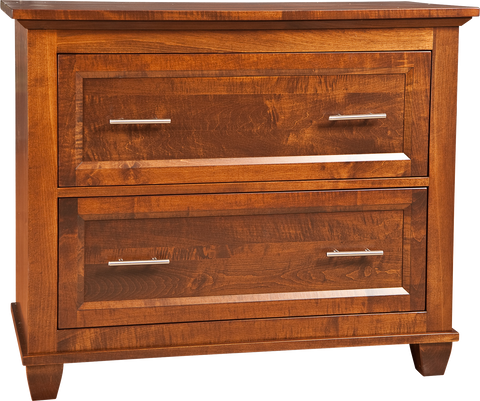 Algonquin 2 Drawer Filing cabinet Finished in Brown maple