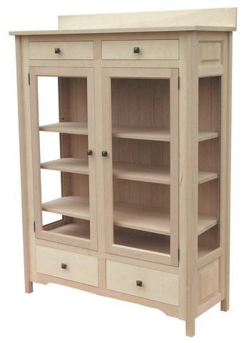Mission Maple Curio Cabinet