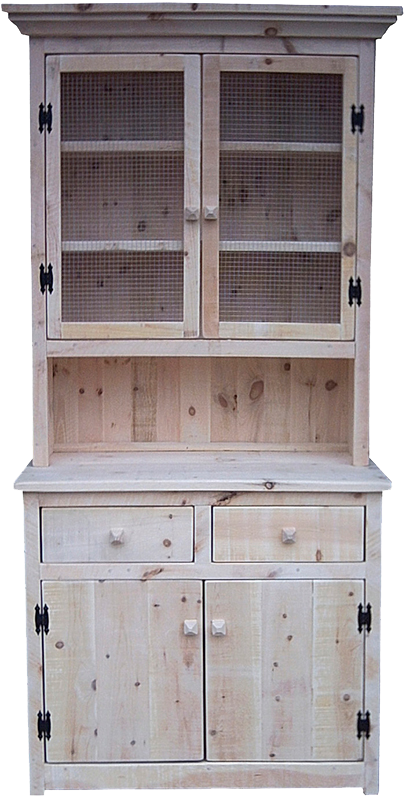 Rustic Cabinet Buffet with Hutch