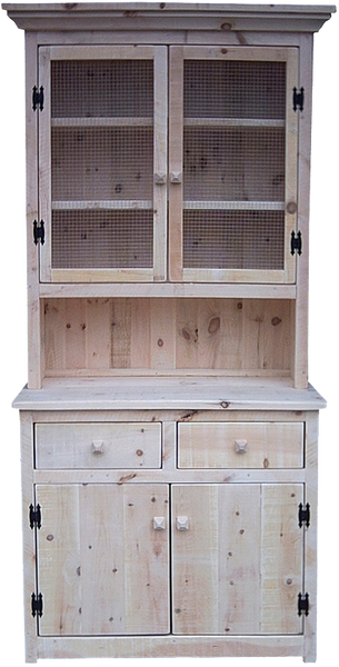 Rustic Cabinet Buffet with Hutch
