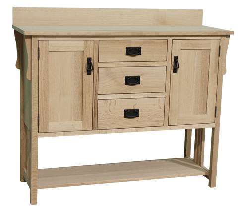 Mission 2 Door 3 Drawer Sideboard with Shelf