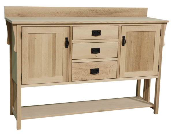 Mission 2 Door 3 Drawer Sideboard with Shelf