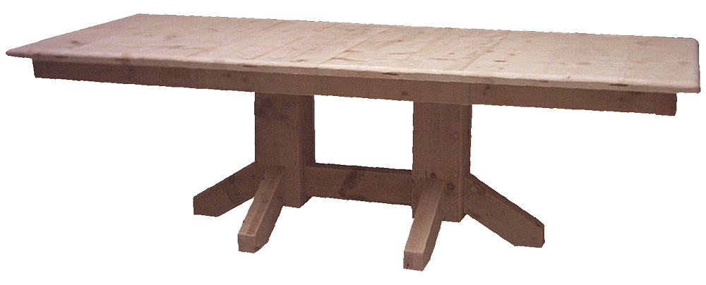 Rustic Double Pedestal Table