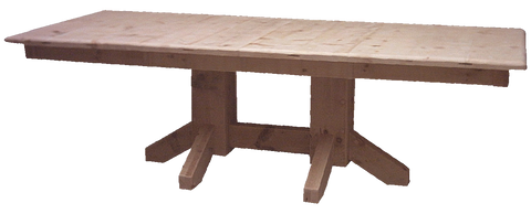 Rustic Double Pedestal Table