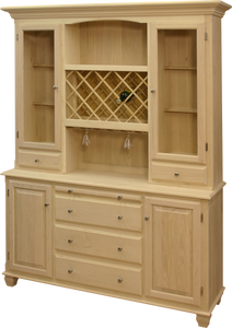 Legacy 4 Door Buffet with Hutch and Wine Rack