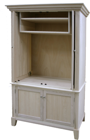 Armoire with pocket online doors