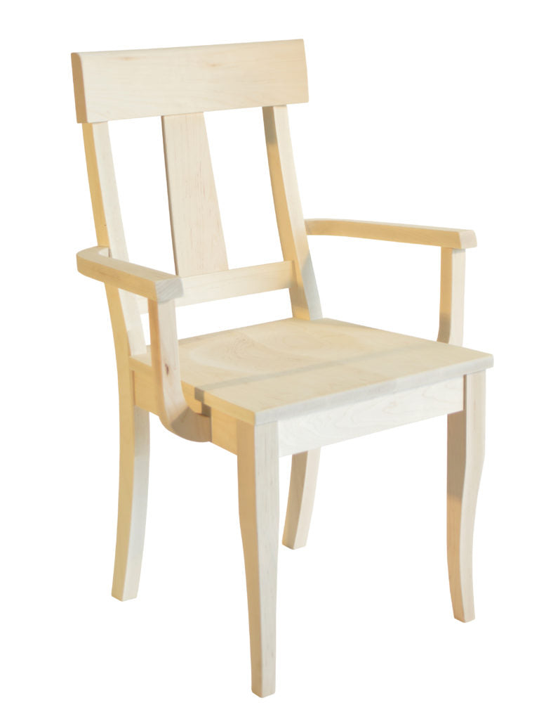 Andrew Arm chair in unfinished Maple