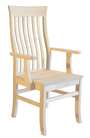 Athena Dickson Arm Chair in unfinished maple