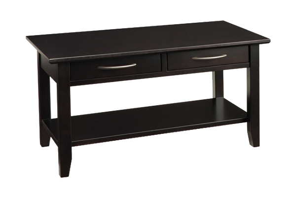 Demi-Lune Rectangle Coffee Table with Shelf