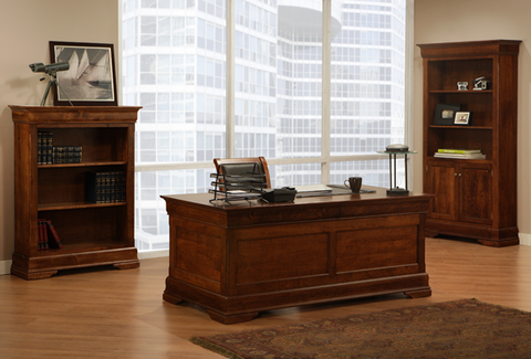 Low Bookcase, Executive Desk, Bookcase with Doors